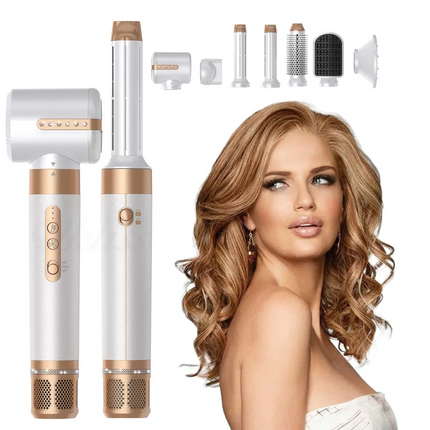 Hair Styler 7 in 1, Curling Wand and Straightening Brush