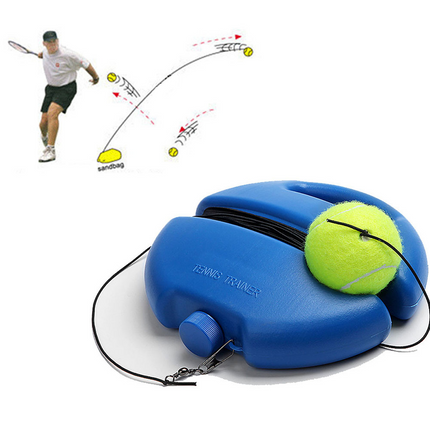 Tennis Trainer Rebound Ball for Solo Practice, Tennis Equipment with Ball on String and Ground Base, Tennis Gifts