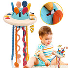 UFO Sensory Toys, Toddler Toys with Silicone Pull String, Teething Toys for Travel, Pull Toy for Babies