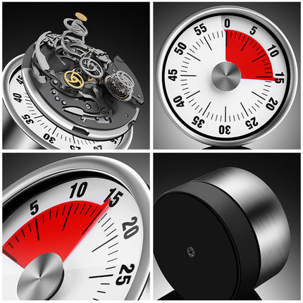 Countdown Timer, Mechanical Kitchen Timer with Magnetic Back and Bell – image 7