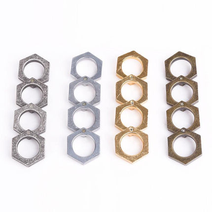 Stackable Rings, Self Defense Ring Set of 4, Engraved Rings in Zinc Alloy for Camping and Outdoor Adventures – image 10