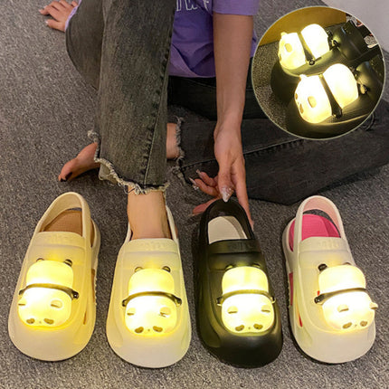 Cartoon Panda Lamp Slippers for Women with Non-Slip Sole | Stylish and Comfortable Indoor-Outdoor Footwear