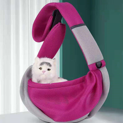 Adjustable Pet Backpack with Breathable Mesh for Comfortable Travel | Versatile Single or Double Shoulder Use