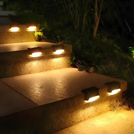 Solar Step Lights with Automatic Dusk Sensor | Weather-Resistant Outdoor Lighting for Pathways and Patios