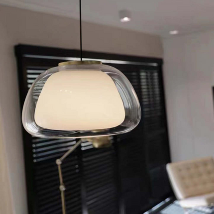 Ceiling Light Fixture, Glass Pendant Light with Adjustable Cord – image 18