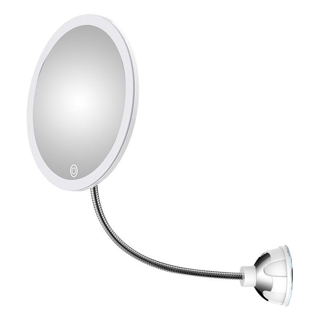 LED Vanity Mirror with Lights, Makeup Mirror with Magnification and Suction Cup, Magnifying Mirror with Flexible Arm