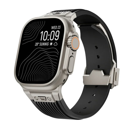 Apple Watch Bands, Silicone Band for Apple Watch Ultra and Series, Soft Apple Watch Strap with Folding Clasp