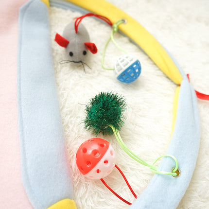 Interactive Cat Stick Toy Set with Feathers & Bells | Durable Fleece for Healthy Playtime and Stimulation