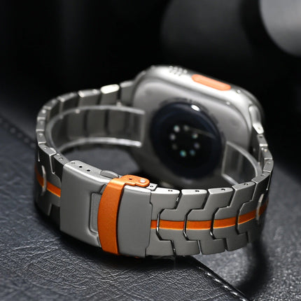 Titanium Apple Watch Band, Luxury Link iWatch Band with Hypoallergenic Clasp, Apple Watch Ultra Band with Quick Release