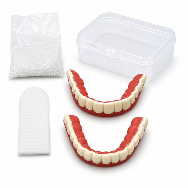 Realistic False Teeth with Storage Box – image 5