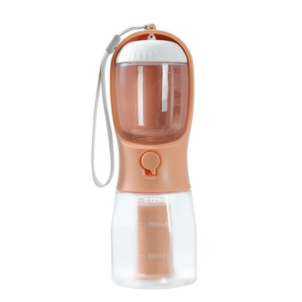 3-in-1 Pet Water Bottle with Filtration System | Portable Dispenser for Food, Water, and Waste Bags