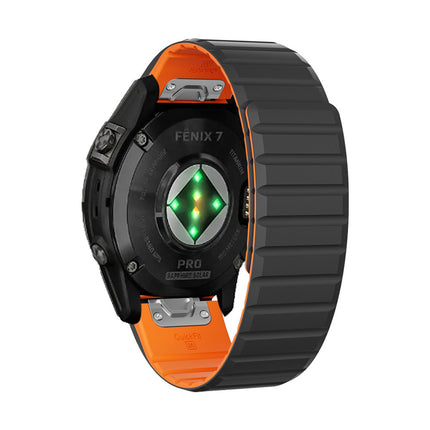 Garmin Watch Strap, Magnetic Silicone Watch Band with Stainless Steel Hardware for Garmin Watches