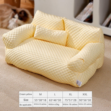 Plush Dog Sofa in Medium Size with Soft Cloth Cover | Cozy Lounge for Small Pets Up to 4kg