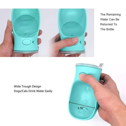 Portable Pet Water Bottle with Leak-Proof Design | Dual-Sized Hydration for Dogs and Cats on the Go