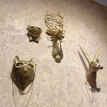 Animal Head Wall Sculptures in Resin, Living Room Wall Decor and Bedroom Wall Decor for Home and Office – image 6
