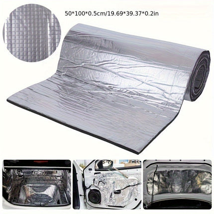 Sound Deadening Mat for Car Hood, Car Noise Insulation Foam, Self Adhesive Car Heat Shield and Acoustic Insulation