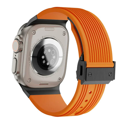 Apple Watch Bands, Silicone Band for Apple Watch Ultra and Series, Soft Apple Watch Strap with Folding Clasp – image 24