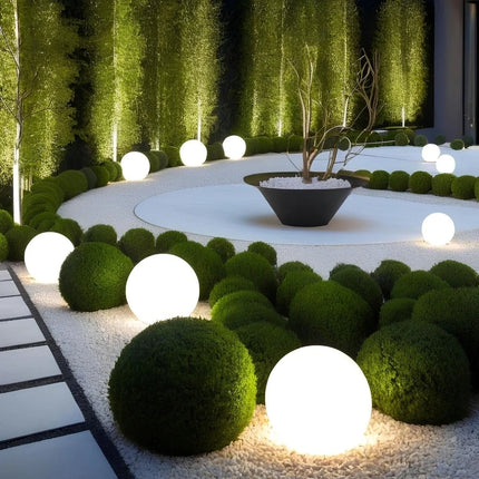 Outdoor Lights, Garden Lights with Remote, Color Changing Orb Light for Patio and Lawn, USB or Solar Globe Light