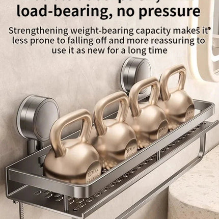 Bathroom Shelf with Suction Cup, Shower Caddy No Drilling