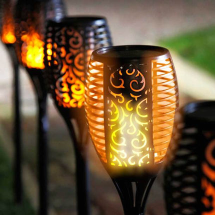Outdoor Solar Torch Light with Flickering Flame Effect | Weather-Resistant Garden Decoration for Cozy Evenings