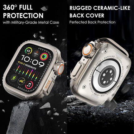 Apple Watch Case, Rugged Titanium Alloy Case for Apple Watch Ultra and Series 10