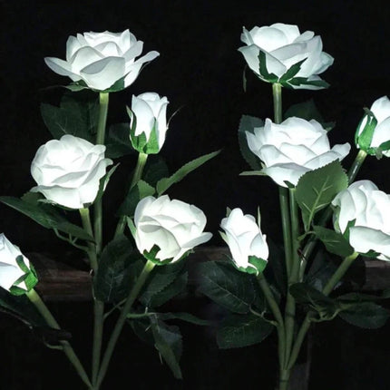 Solar Flower Lights for Garden with Timeless Floral Design | Durable Outdoor Décor for Enchanting Nighttime Glow