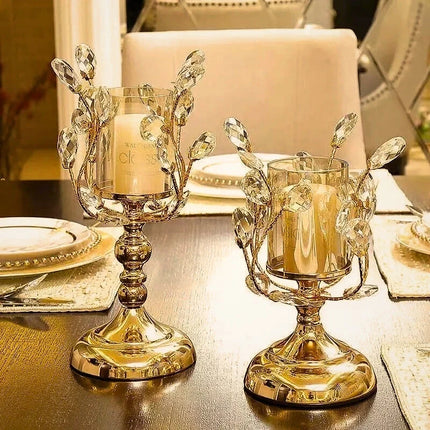 Candle Holders, Crystal Glass Candle Holder for Pillar Candles – image 8