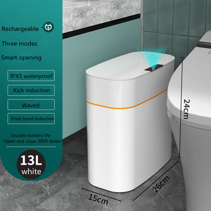 Automatic Smart Trash Can with UV Sterilization & Waterproof Design | Touch-Free Hygiene for Kitchen and Bathroom