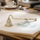 Candle Snuffer with Vintage Floral Design | Zinc Alloy for Clean, Smoke-Free Extinguishing