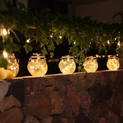 Solar-Powered Lantern with Dusk Sensor & Jute Rope Handle | Weather-Resistant Outdoor Lighting for Cozy Evenings