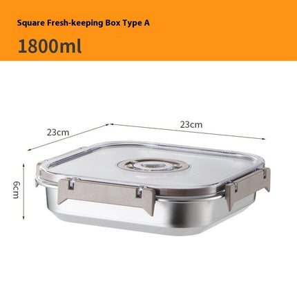 Stainless Steel Vacuum-Sealed Food Container Set (1800ML + 3000ML) | Modern Freshness Solution for Extended Food Storage