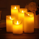 Flameless Block Candles with Realistic LED Lights | Safe, Elegant Ambiance for Home Décor and Special Occasions