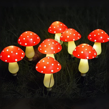 Solar Garden Lights with Whimsical Mushroom Design | 8 Lighting Modes for Enchanting Outdoor Ambiance