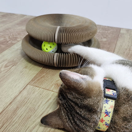 Cat Scratching Game Board with Unique Foldable Design | Eco-Friendly Scratcher for Healthy Nail Growth and Play