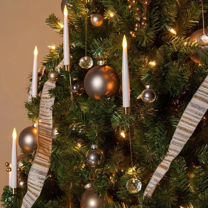 Flameless Christmas Tree Candles with Remote Control & Flickering Flame | Safe LED Ambience for Holiday Decor