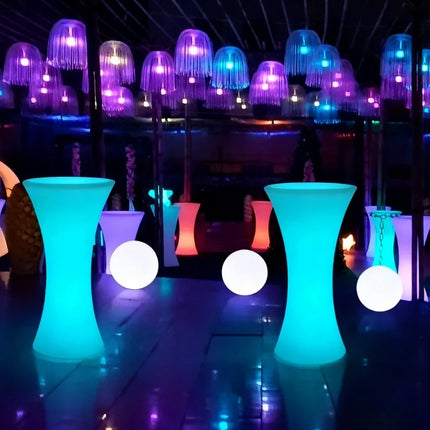 Illuminated Table with Remote Control & Dimming Feature | USB Rechargeable or Solar Powered for Elegant Gatherings