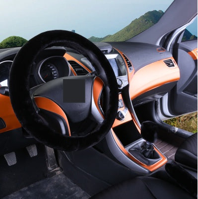 Wool Plush Steering Wheel Cover for All-Season Comfort | Cozy Grip Accessory for Year-Round Driving