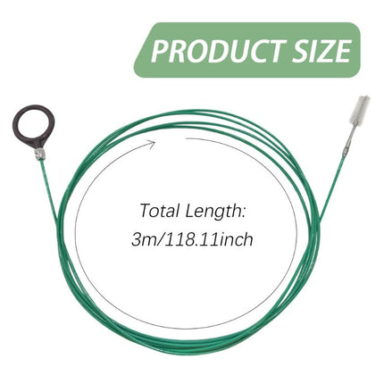 Drain Snake Brush 118 Inch, AC Drain Line Cleaner for HVAC and Fridge Drains – image 7