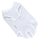 Lightweight Blue and White Striped Cat Weaning Outfit for Recovery | Soft and Breathable Fabric for Comfort