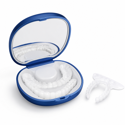 Removable Teeth Veneers with Molding Kit, Ultra Thin Cosmetic Veneers for Upper and Lower Jaw, Fake Teeth Covers
