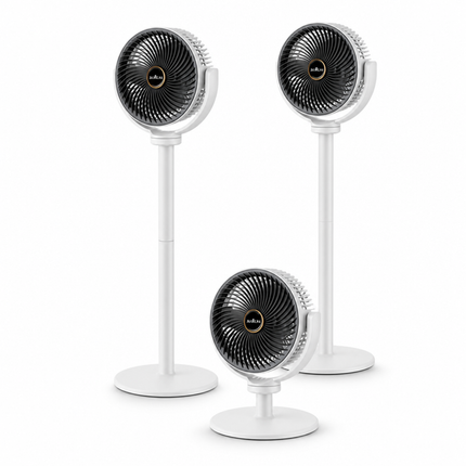 Portable Fan, Rechargeable Floor Fans with Adjustable Height, Battery Powered Cooling Fan for Home with 5 Speeds