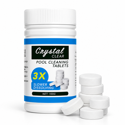 Swimming Pool Tablets 50 Count, Bacterial Protection Pool Chemicals for Weekly Dosing in Hot Tubs and Spas