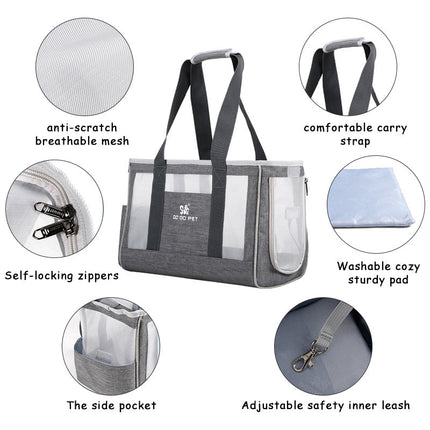 Portable Pet Cat Backpack with Oxford Cloth Construction | Spacious and Breathable Carrier for Small Pets