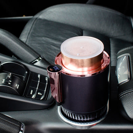 2-in-1 Car Heating & Cooling Cup Holder with Smart Temperature Control | Versatile Drink Warmer & Chiller for Perfect Beverages
