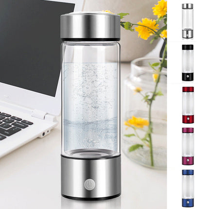 Portable Hydrogen Water Bottle with Borosilicate Glass | Quick 3-Minute Hydration for Enhanced Health Benefits