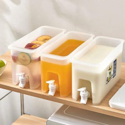 Large Capacity Refrigerator Storage Jar with Faucet | 3.5L Food-Grade Container for Cold Drinks