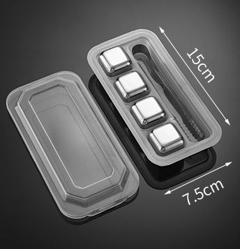 Reusable Chilling Stones Set with Food Grade Stainless Steel | Rapid Cooling for Whiskey and Cocktails