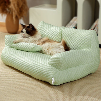 Plush Dog Sofa in Medium Size with Soft Cloth Cover | Cozy Lounge for Small Pets Up to 4kg