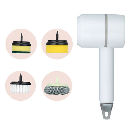 USB Rechargeable Wireless Cleaning Scrubber with 3 Brush Heads | High-Power Brush for Effortless Kitchen and Bathroom Cleaning