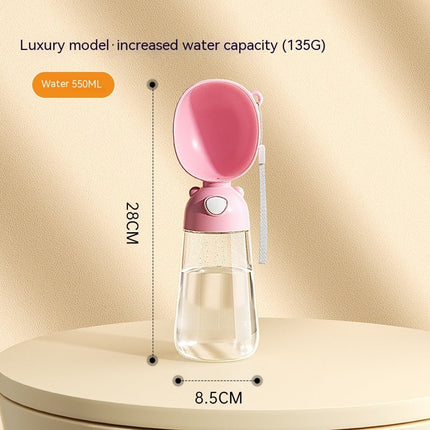 Portable Dog Water Dispenser Cup with Food Bowl | Easy-Clean PP Plastic for Hydration on the Go